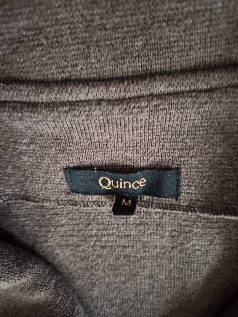 Quince Organic Cotton Open-Front Knit Jacket in Dark Brown Medium - Picture 8 of 10